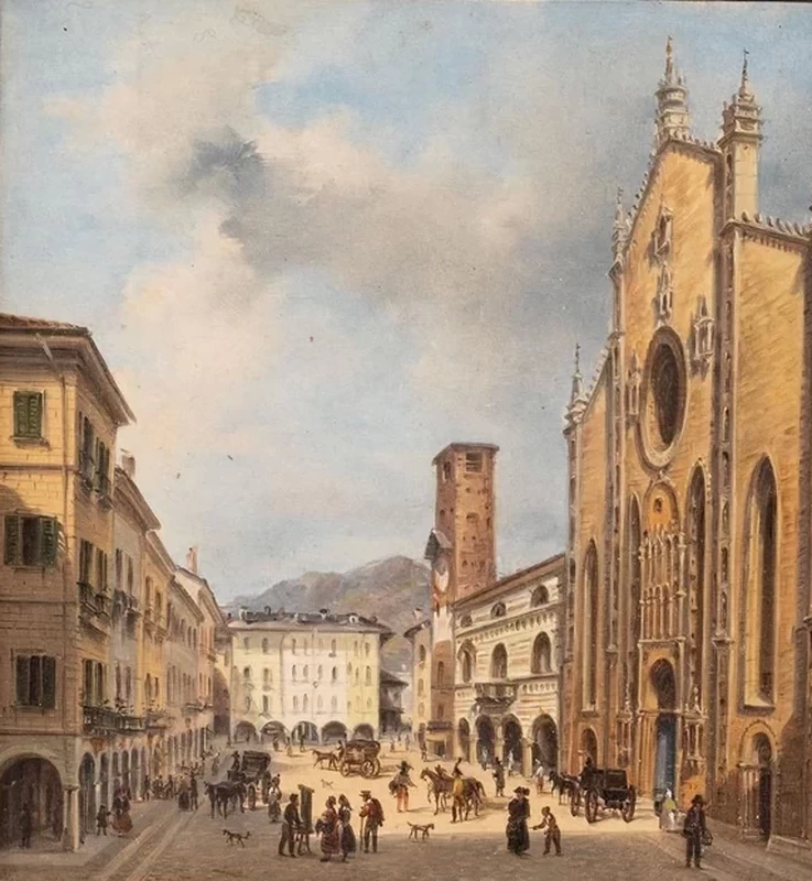 La piazza del Duomo di Como
